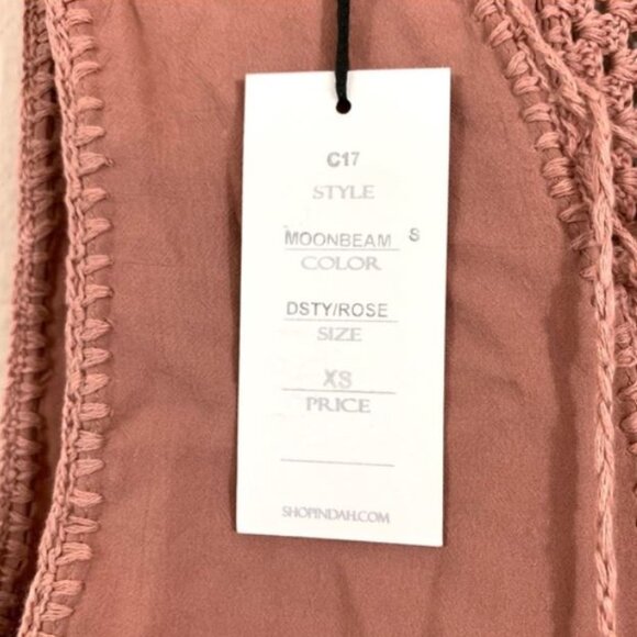 ✨NWT✨ Revolve INDAH Moonbeams Lace-Up Crochet Dress NWT - Picture 5 of 5